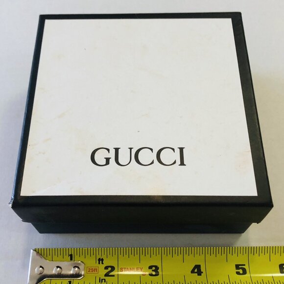 Gucci Belt Box Empty Black White Gift Storage Box 5 x 5 x 2.25 - Picture 1 of 12
